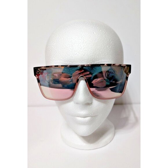 Quicksilver SciFi Shield Sunglasses Tortoise Shell Frame Flash Pink Mirror Lens - Picture 3 of 12